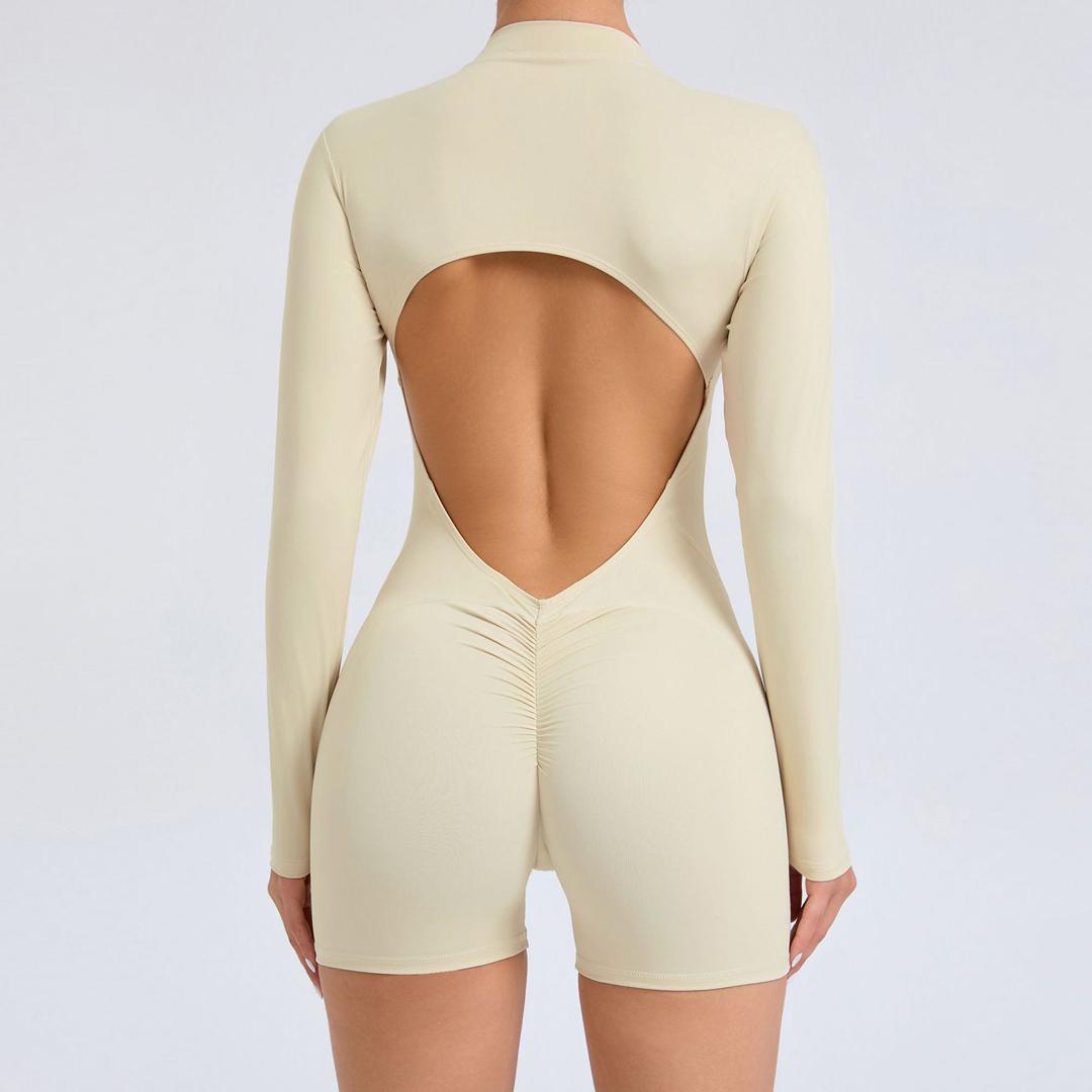 Women´s +PRO Sports Jumpsuit - Long Sleeve Open Back